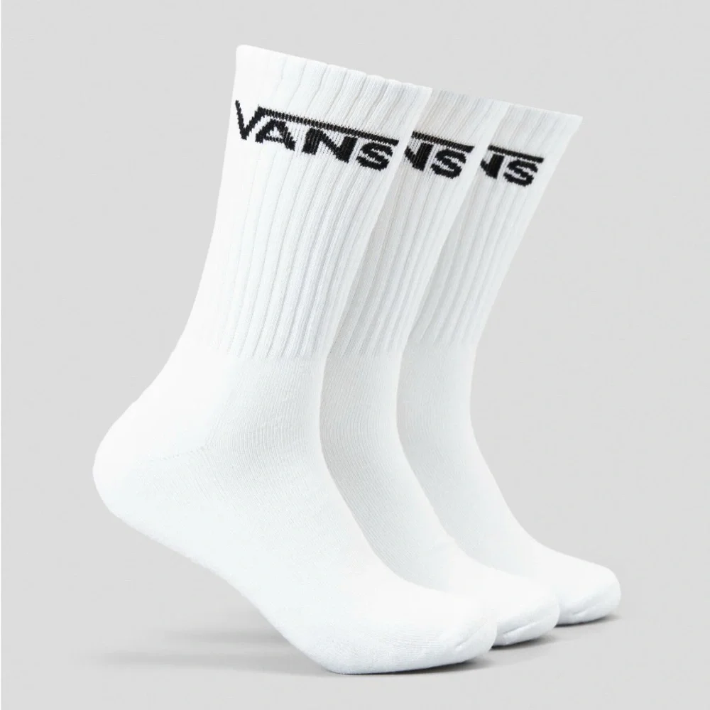 Vans ‘OFF THE WALL’ Classic Cushioned Crew Socks 3 Pair Pack White